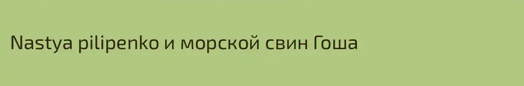 Nastya pilipenko и морской свин Гоша